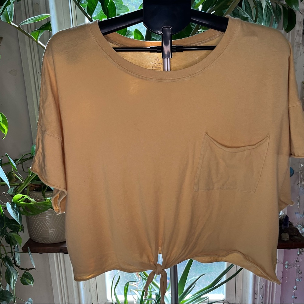 Casual Tan Crop Top